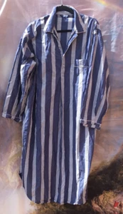 Bonsoir London XL Blue Striped Cotton Nightshirt - Picture 1 of 3