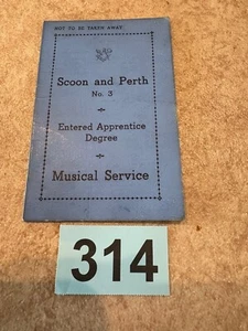masonic scoon&perth musicle service booklet entered apprentice service - Picture 1 of 3