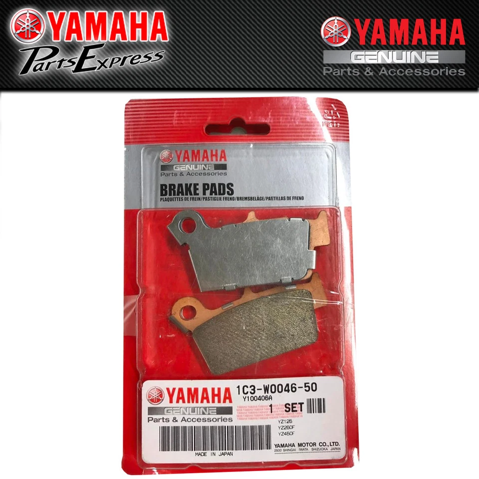 NEW 2006 - 2023 YAMAHA YZ125 X YZ250F YZ450F OEM REAR BRAKE PADS 1C3-W0046-50-00 - Image 1 of 1