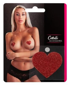 Pezón Pads Brusstwarzenabdeckung Cover Pegatinas Titty Corazón Rojo - Bild 1 von 7