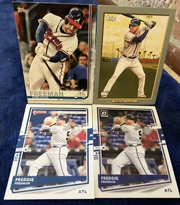 Lot of 4 Freddie Freeman 2019 Topps, 2020 Donruss, Optic, Topps Turkey Red - Picture 1 of 2
