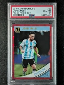 2018-19 Panini Donruss LIONEL MESSI Press Proof Red SP Argentina #88 PSA 10 - Picture 1 of 3
