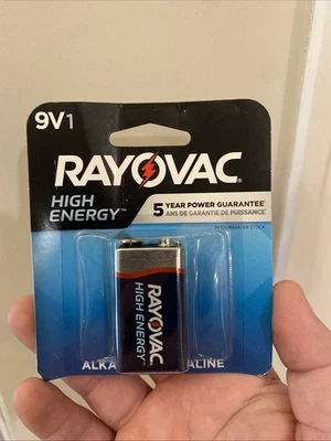 Rayovac Alta Energía 9 Voltios Pilas Alcalinas Paquete de 4 Pilas 9V Nuevas Precintadas Foto 1 de 4