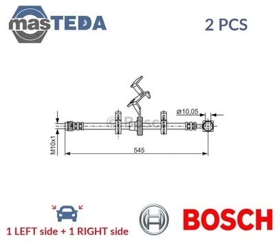 1 987 481 077 BRAKE HOSE LINE PIPE FRONT BOSCH 2PCS NEW OE REPLACEMENT - Image 1 of 4