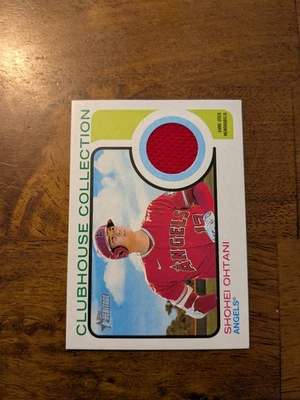2022 Topps Heritage #CCR-SO Shohei Ohtani Clubhouse Collection Relics HN - Image 1 of 2