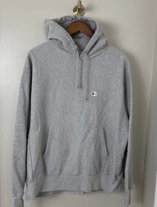 Champion Men’s Reverse Weave Blank Light Gray Hoodie Size XL Logo Casual Comfort - Picture 1 of 11