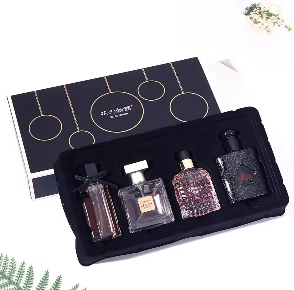 Marca 4 piezas Set de Perfumes de Mujer 100 ml Floral Fresco Fragancia Caja de Regalo Escena Original Foto 1 de 4