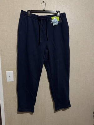 Pantalones deportivos Tek Gear para hombre ultrasuaves de vellón con parte inferior abierta talla XXL azul marino bolsillos Foto 1 de 4