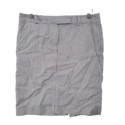 Falda Talbots Mujer Azul Rayas Algodón Talla 10 Negocios Chic Informal Preppy Foto 1 de 4