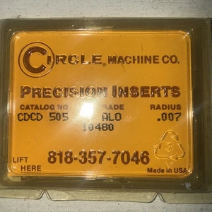 INSERTOS CIRCLE PRECISION CDCD-505 grado radio ALO .007 10 PIEZAS - Imagen 1 de 2