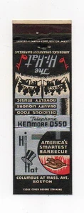 The Hi-Hat Barbecue Restaurant Boston MA Vintage Front Strike Matchbook Cover - Picture 1 of 2