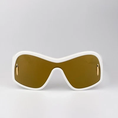 Gafas de sol Loewe para hombre blancas marrones doradas escudo espejo LW40131I MODA 25G NUEVAS Foto 1 de 4