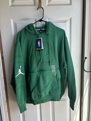 Sudadera con Capucha Air Jordan Boston Celtics Verde 75 Aniversario Nueva con Etiquetas $90 Talla L Foto 1 de 4