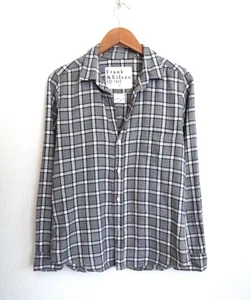 FRANK & EILEEN Barry Plaid Check Flannel Italian Cotton Button Down Shirt L $258 - Picture 1 of 8