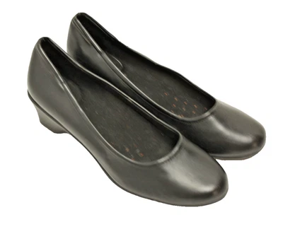 Туфли комфортные Safe T Step женские размер 7 черные масляные и нескользящие на рабочих каблуках - Изображение 1 из 4