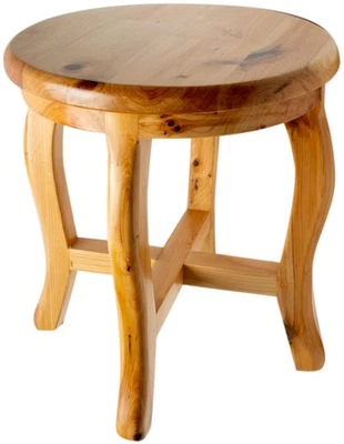 ALFI brand AB4406 11"W Framed Wood Accent Stool - Natural Wood - Image 1 of 4