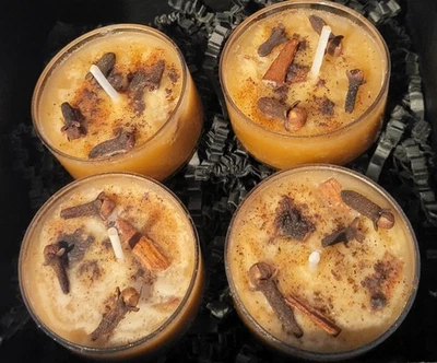 Conjunto de 4 luzes de chá com intenção abóbora amanteigada, gengibre e canela - Imagem 1 de 2