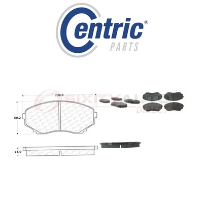 Centric Ceramic Disc Brake Pads w Shims for 1992-2006 Mazda MPV 2.5L 2.6L mq - Изображение 1 из 4