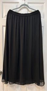 Old Navy Maxi Schlupf Rock Gr. L Rüschen Fee Grunge transparent Overlay romantisch fließend - Bild 1 von 10