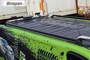 Stainless Steel Roof Rails For VW Transporter T5 Caravelle SWB 10 - 15 BLACK Bar - Picture 1 of 4