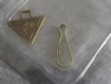 Vintage North American Fishing Club Nautical Brass or Bronze Charm Nip