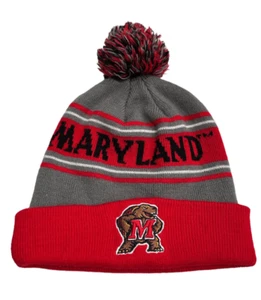 Top of The World Men’s Red Maryland Terrapins Cuffed Pom Knit Beanie Hat OS - Picture 1 of 5