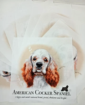 10 cuadrados de edredón de tela cuadrados American Cocker Spaniel de 8x8 pulgadas Foto 1 de 4