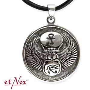 etNOX SKARABÄUS HORUS ANKH Anhänger ÄGYPTISCHES AMULETT 925 Silber + Band + Box - Bild 1 von 3