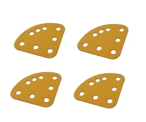 4 x Meccano Compatible Quarter Circular Plate in UK yellow (214a) - Picture 1 of 1