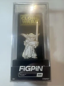 FiGPiN #999 Yoda - Star Wars The Clone Wars - FINITURE ORO - Star Wars Celebration - Foto 1 di 2