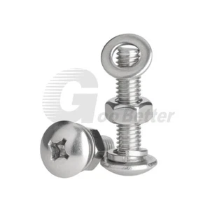 M2 M2.5 M3 Phillips Pan Head Screws & Hex Nut & Washers Kits A2 Stainless 4 in 1 - Picture 1 of 9
