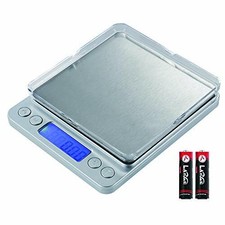 Food Scale, Digital Kitchen Scale, 500g/ 0.01g Small Pocket Jewelry (Silver)