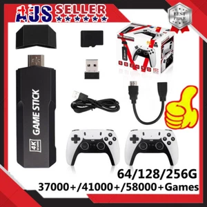 58000+ 4K HDMI TV Video Game Stick Retro Gaming Console w/ 2 Wireless ControllAT - Picture 1 of 19