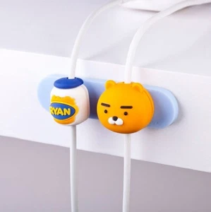 Kakao Friends Magnetic Cable Fixing Tie Holder Ryan & Apeach - Picture 1 of 32