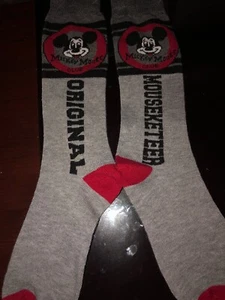 Disney Parks Original Mouseketeer Mickey Mouse Club Long Socks 1 Pair Men 5-9 - Picture 1 of 2