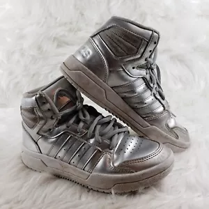 ADIDAS FZ1112 Silver Hi Top Sneakers Womens Size US 5 EUR 36 - Picture 1 of 6