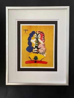 Pablo Picasso + Retratos imaginarios + Impresión firmada 1973 + Montado en marco nuevo $ Foto 1 de 3
