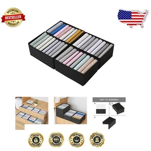 4-Pack Foldable Drawer Organizers for Clothing - Upgrade Height Clothing Storage - Picture 1 of 8