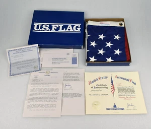 Vintage Repubblican Presidential Task Force 3x5 piedi bandiera americana 1985 Reagan USA - Foto 1 di 9