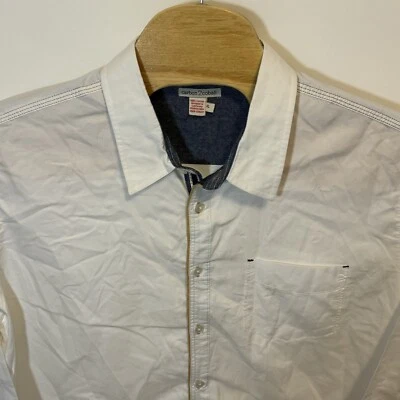 Рубашка с длинным рукавом на пуговицах мужская Carbon 2 кобальтовая размер XL белая и синяя отделка - Изображение 1 из 4