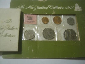 New Zealand 1968 Special Issue for Collectors Pink Label Uncirculated 6 Coin Set - Picture 1 of 13