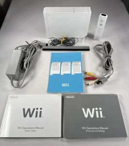 Nintendo Wii Console RVL-001 (USA) Bundle White+Wireless Controller Manuals EUC - Picture 1 of 24