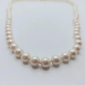Monet 23 Inch Simulated Pearl Necklace Gold Tone Lobster Clasp White - Picture 1 of 5