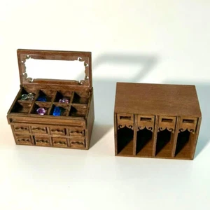 Maßstab 1:12 Puppenhaus Miniatur Sammeln Schmuckschrank Unvollendet Holz Möbel - Bild 1 von 6