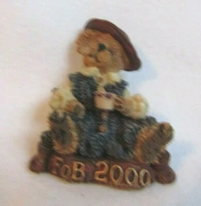 BOYDS BEARS FOB 2000 CUP OF TEA BROOCH PIN - Picture 1 of 2