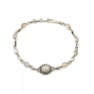 19.5-22.5cm Armband 925 Silber Opal Damen Schmuck Tennisarmband Vollopal 11.05ct - Bild 1 von 20