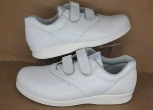 SAS Me Too EZ-Strap Scarpe Donna Taglia 10,5 W Pelle Bianca Tripad Comfort - Foto 1 di 6