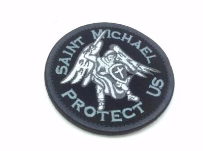 PATCH NATION St Michael Protect Us Runden Embroidered Airsoft Patch