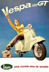 1966 Vespa 125 GT - Werbeplakat - Bild 1 von 1