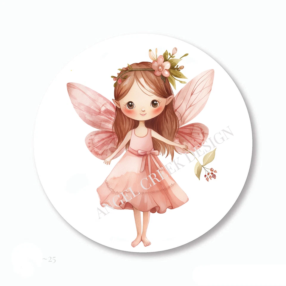 Etiquetas adhesivas para álbum de recortes de hadas rosa rubor sellos hadas Foto 1 de 1